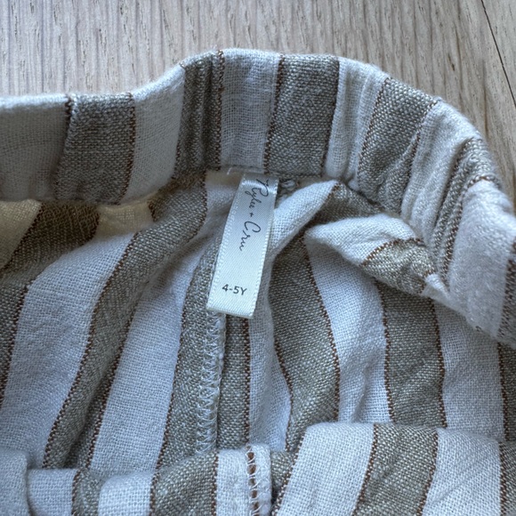 Rylee + Cru Gray and White Striped Joggers - Picture 2 of 5